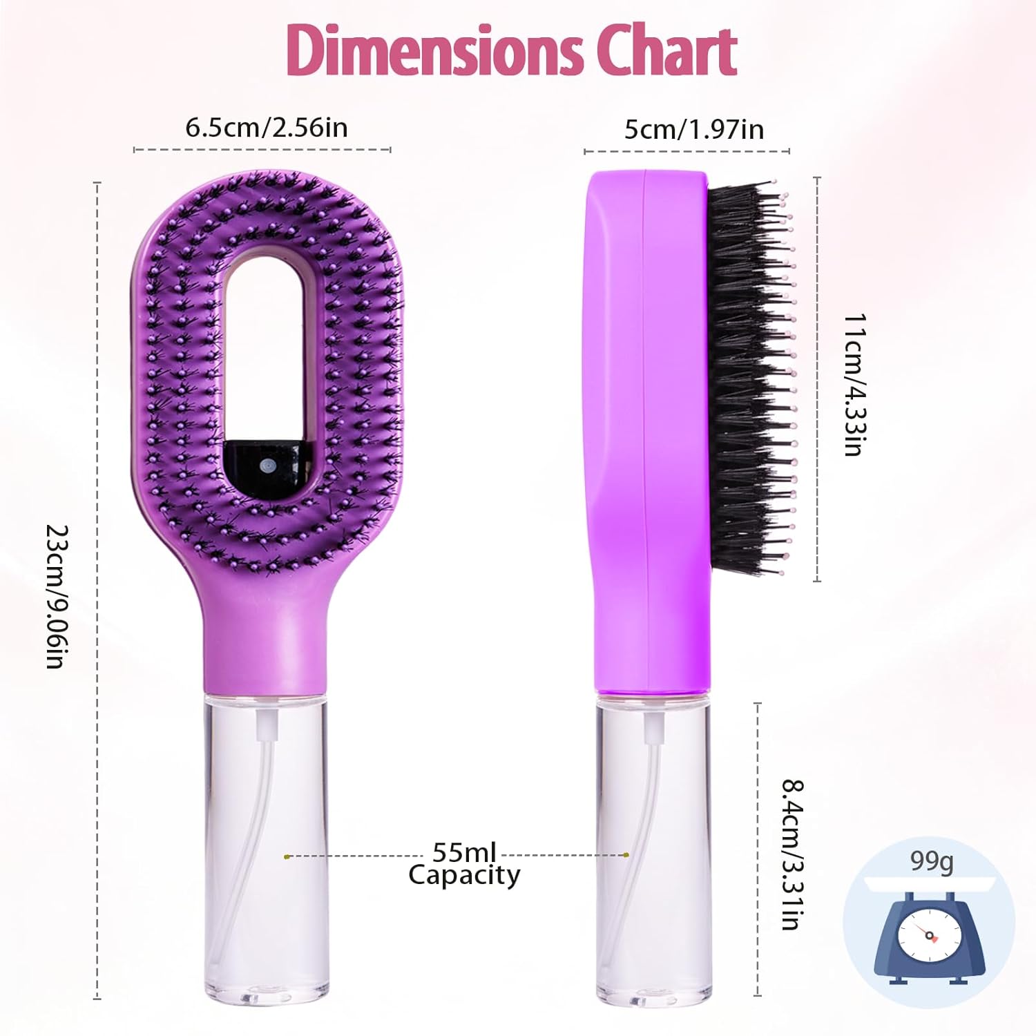 2 In 1 Spray Hair Brush