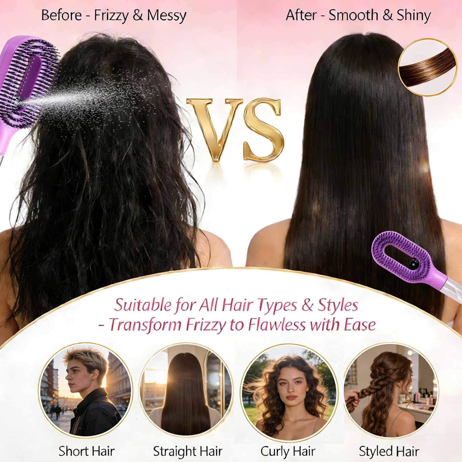 2 In 1 Spray Hair Brush