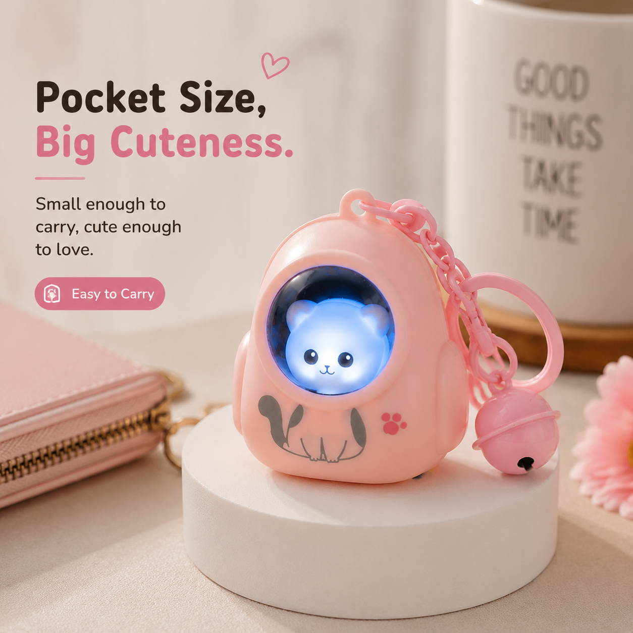 🐈Cute Cat Mini Keychain Flashlight