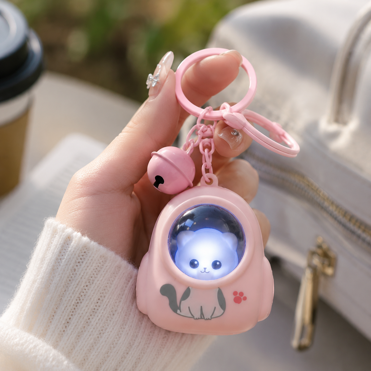 🐈Cute Cat Mini Keychain Flashlight