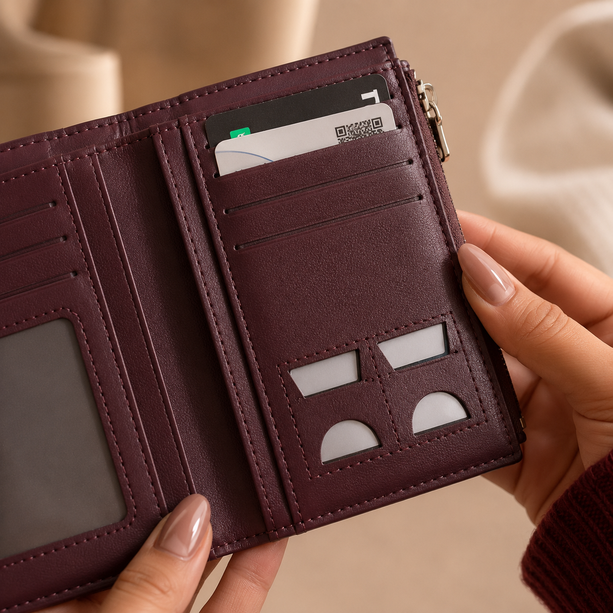 Premium Trifold Wallet – Turkish Imported 🎀🍒