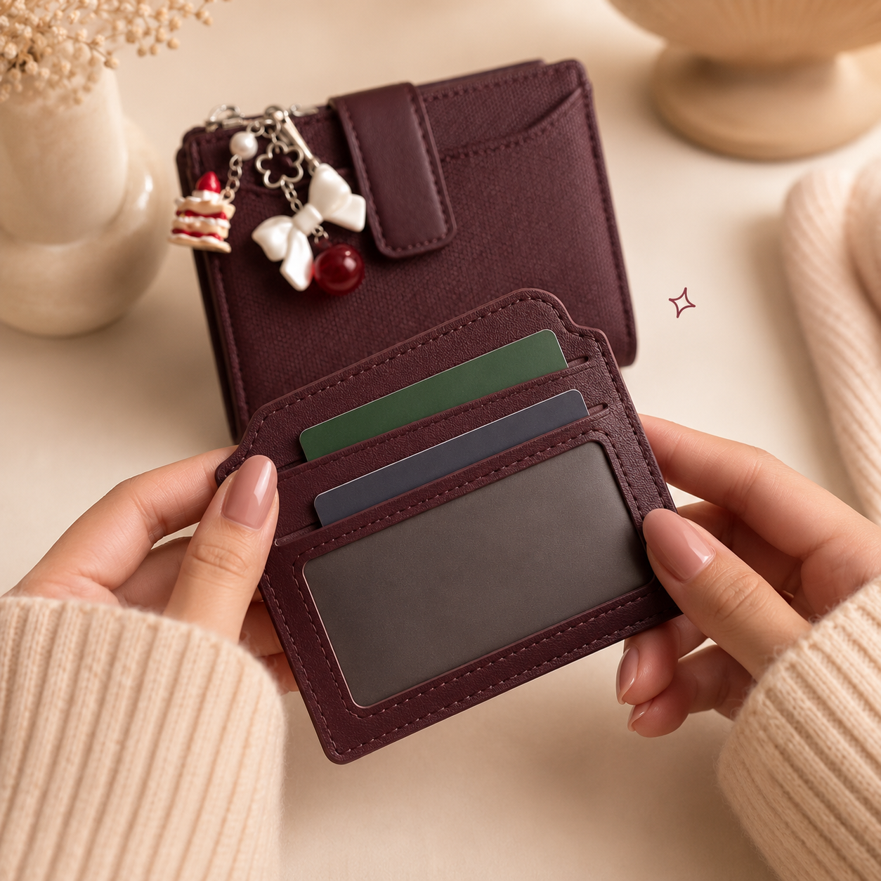 Premium Trifold Wallet – Turkish Imported 🎀🍒