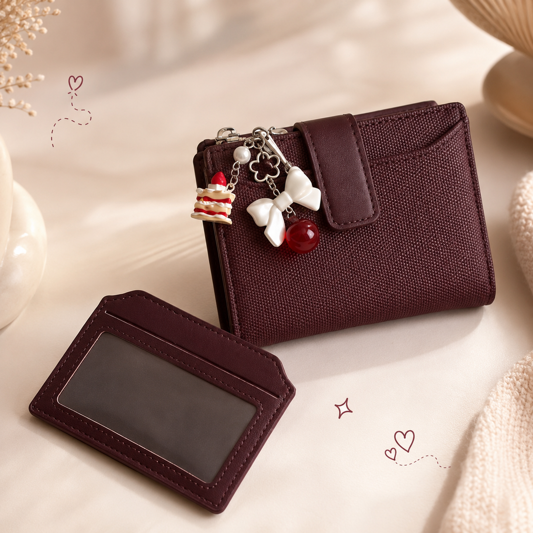 Premium Trifold Wallet – Turkish Imported 🎀🍒