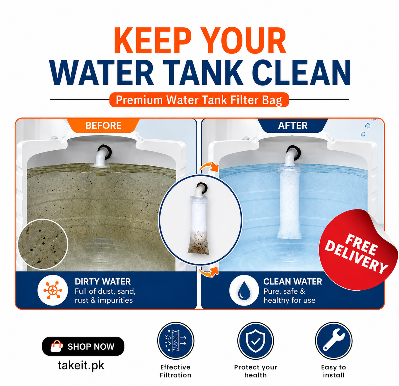 Premium Water Tank Filter Bag