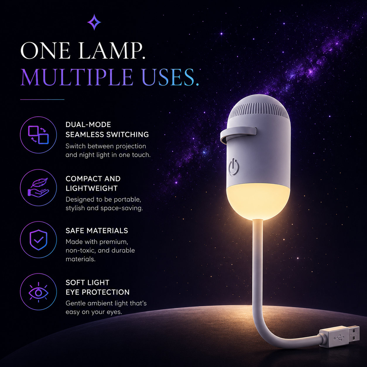 Aurora Galaxy Projection Lamp