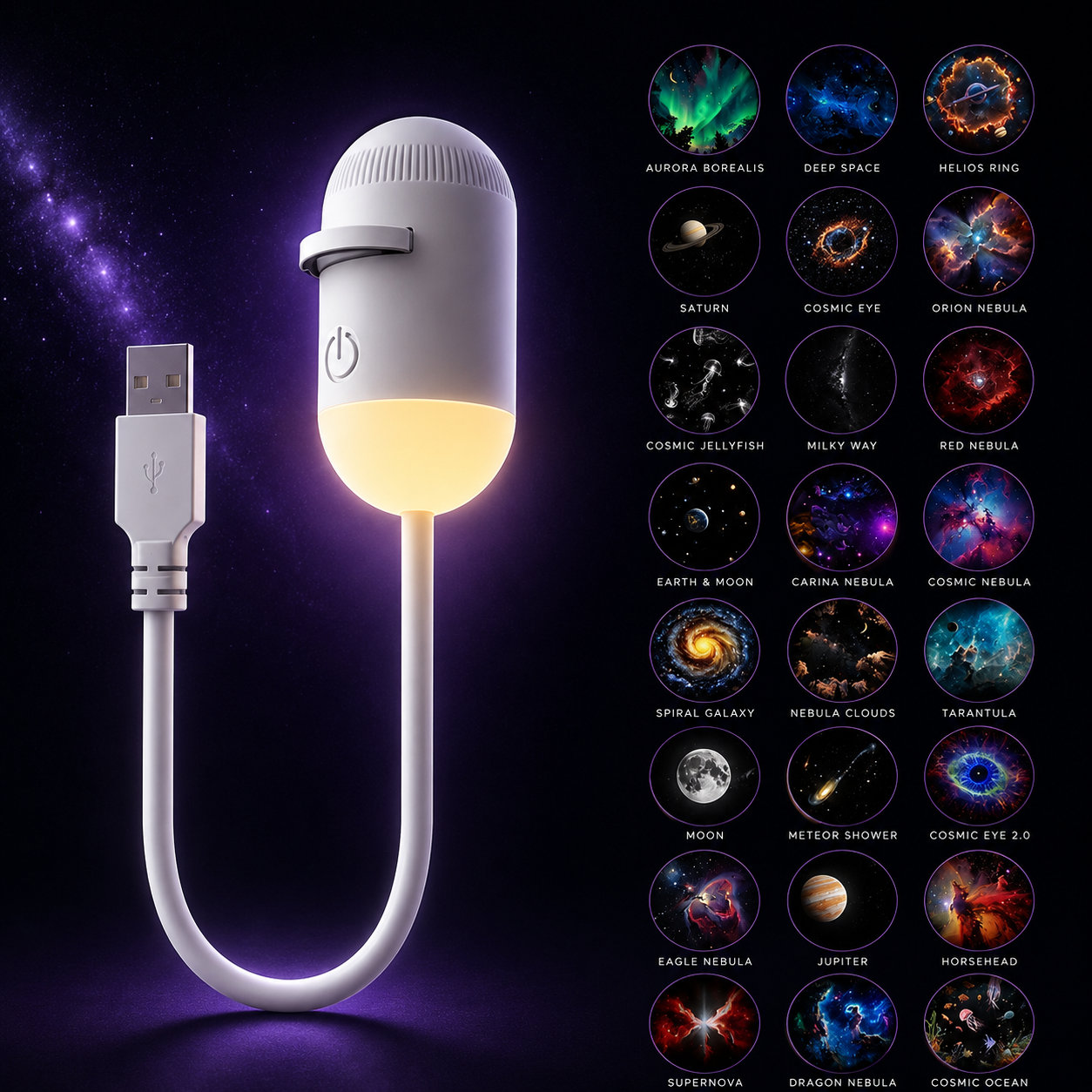 Aurora Galaxy Projection Lamp